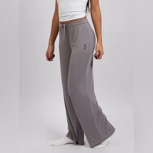 Comfrt Cloud Lounge Pants Gray Wide Leg Soft Stretch Cozy Loungewear Size M